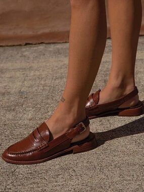 Dolce Vita Women's Hardi Slip On Slingback Loafer Flats